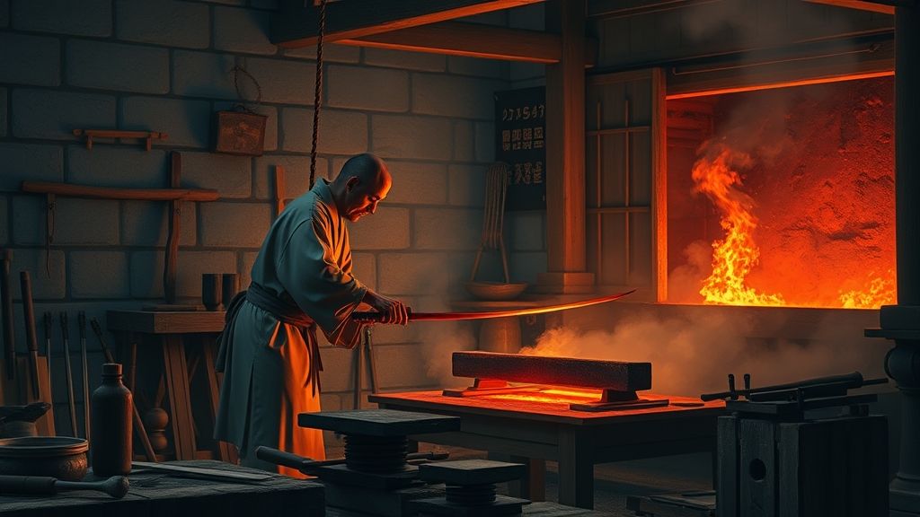 Crafting the Honjo Masamune, Japan’s legendary samurai sword known for its beauty, strength, and masterful design.