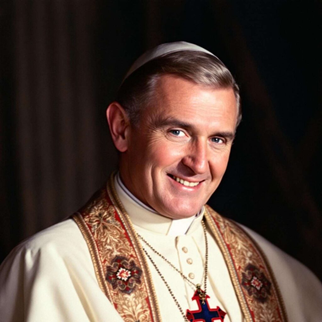 Image of Pope John Paul I, the 263rd pope of the Roman Catholic Church, known for his brief papacy in 1978.