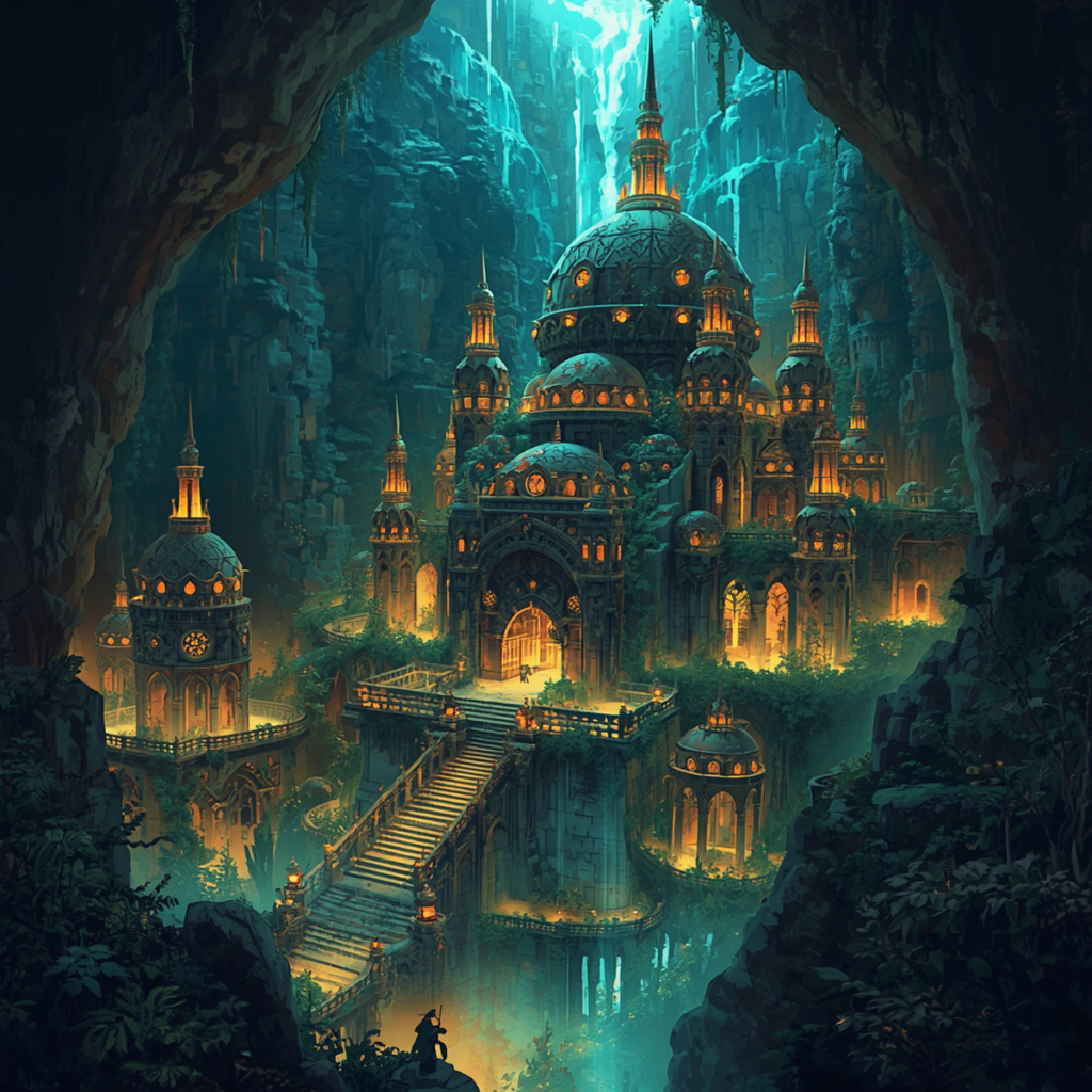 image shows Agartha, hidden world